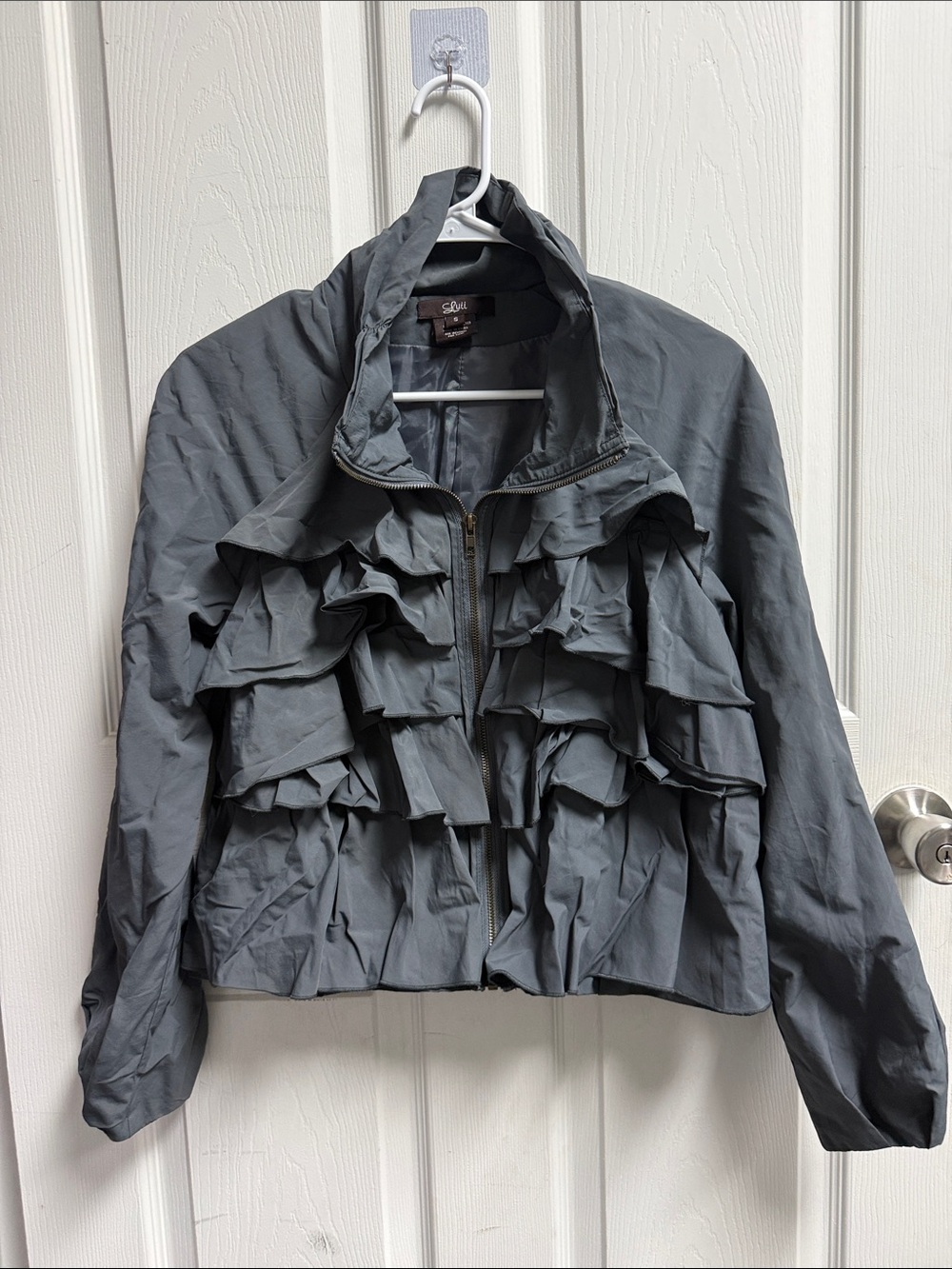 Luii Ruffle Front Full Zip Jacket